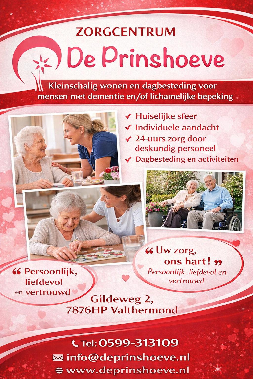 Nieuwsbericht - Zorgcentrum De PrinsHoeve - Beschikbare appartementen en korte wachtlijsten